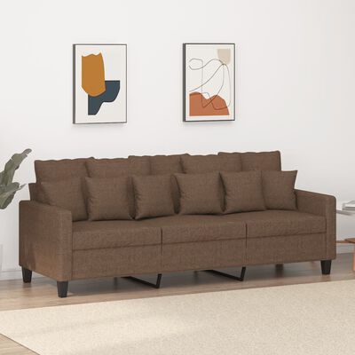 vidaXL 3-Sitzer-Sofa Braun 180 cm Stoff