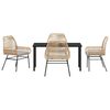 vidaXL Garten Essgruppe mit Kissen 5 pcs Braun Poly-Rattan