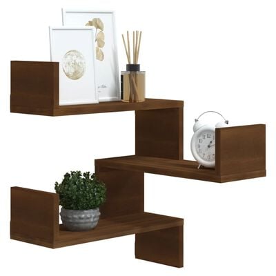 vidaXL Wand-Eckregal Braun Eichen-Optik 40x40x50 cm Holzwerkstoff