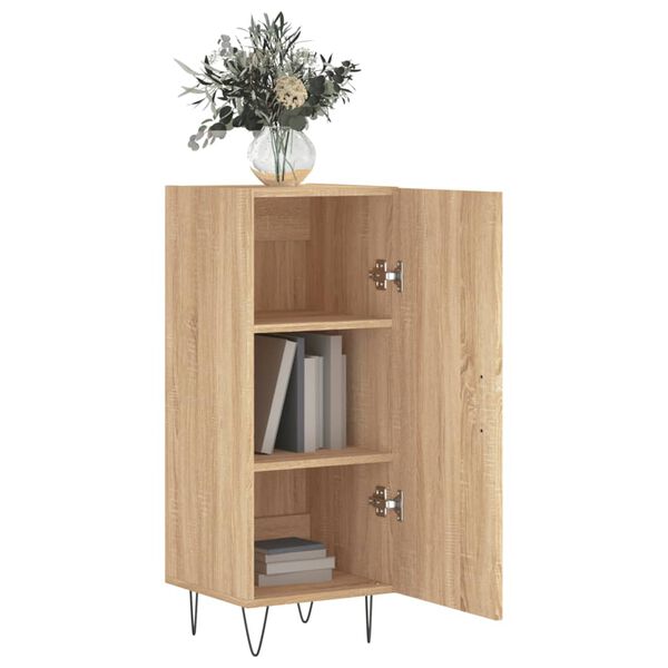 vidaXL Sideboard Sonoma-Eiche 34,5x34x90 cm Holzwerkstoff