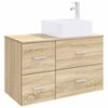 vidaXL Badezimmerm&ouml;bel-Set 2 stk. Sonoma-Eiche Holzwerkstoff