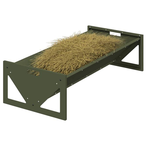 vidaXL Futtertr&ouml;ge f&uuml;r Nutztiere Olive Gr&uuml;n 108 x 50 x 28 cm
