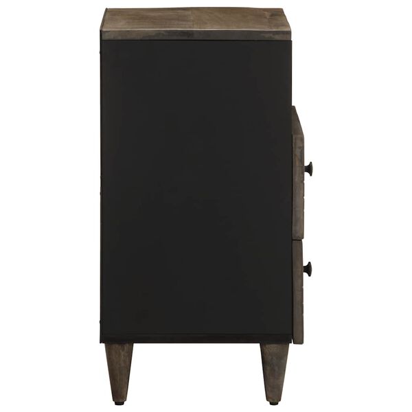 vidaXL Nachttisch Hellgrau 50x33x60 cm Massivholz Mango