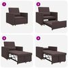 vidaXL Ausziehbare Schlafcouch Einzel Dunkelbraun 90 x 165 x 87 cm