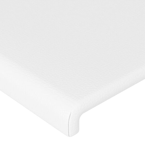 vidaXL Kopfteil Wei&szlig; 180x5x118/128 cm Kunstleder