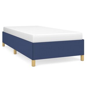 vidaXL Bettgestell ohne Matratze Blau 90x190 cm Stoff