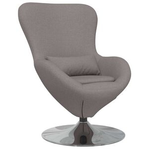 vidaXL Eiersessel Taupe Stoff