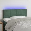 vidaXL LED Kopfteil Dunkelgr&uuml;n 90x5x78/88 cm Samt