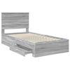 vidaXL Bettrahmen Graues Sonoma 100 x 200 cm Holzwerkstoff
