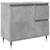 vidaXL Badschrank Betongrau 65x33x60 cm Holzwerkstoff