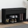 vidaXL Schuhbank Schwarz 82x32x45,5 cm Holzwerkstoff