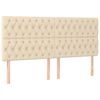 vidaXL Kopfteil Creme 180x7x118/128 cm Stoff