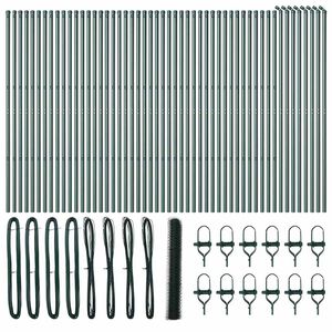 vidaXL Bodenmontierter Sechseckzaun 100 x 1,2 m Gr&uuml;n Netz