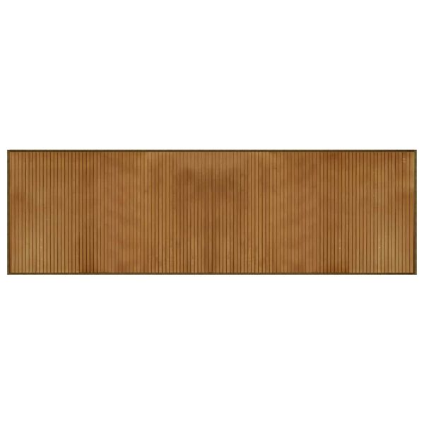 vidaXL Teppich Rechteckig Braun 60x200 cm Bambus