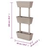 vidaXL Pflanzk&uuml;bel 3-tlg. 100 cm Taupe