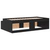 vidaXL Bettrahmen Schwarz Eichen-Optik 80 x 200 cm Holzwerkstoff