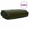 vidaXL Plane 650g / m&sup2; Olive Gr&uuml;n 5 x 8 m Canvas mit PVC-Beschichtung