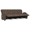 vidaXL 4-Sitzer Massagesessel mit Getr&auml;nkehalter Taupe Stoff