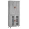vidaXL Highboard Grau Sonoma 69,5x34x180 cm Holzwerkstoff