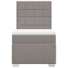 vidaXL Boxspringbett mit Matratze Taupe 90x200 cm Stoff