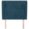 vidaXL Kopfteil mit Ohren Dunkelblau 83x23x118/128 cm Samt