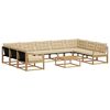 vidaXL Outdoor-Sofagarnitur 10 stk. Wei&szlig; und Beige