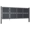 vidaXL Gartentor aus Stahl 350 x 125 cm Anthrazit