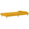 vidaXL Schlafsofa 2-Sitzer mit 2 Kissen Gelb Stoff