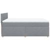 vidaXL Boxspringbett mit Matratze Hellgrau 140x200 cm Stoff