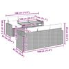 vidaXL 7-tlg. Garten-Sofagarnitur mit Kissen Beige Poly Rattan