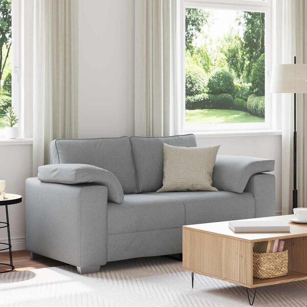 vidaXL Sofa 120cm Hellgrau Stoff