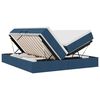 vidaXL Aufbewahrungsbett mit Matratze Blau 180 x 200 cm Polyester