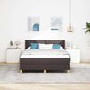 vidaXL Boxspringbett mit Matratze Dunkelbraun 190 x 140 cm Polyester