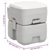 vidaXL Tragbare Campingtoilette mit Waschbecken
