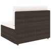 vidaXL 10-tlg. Garten-Lounge-Set mit Kissen Braun Poly Rattan