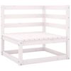 vidaXL 10-tlg. Garten-Lounge-Set Wei&szlig; Kiefer Massivholz