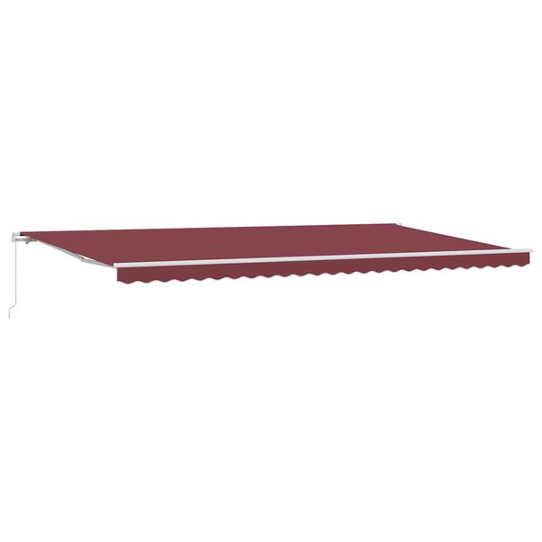 vidaXL Markise Manuell Weinrot 500x300 cm