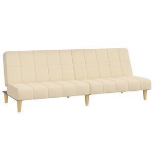 vidaXL Schlafsofa 2-Sitzer Creme Stoff