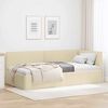 vidaXL Eckbettgestell mit Kopfteil Creme 90 x 190 cm Samt