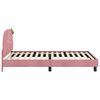 vidaXL Kinderbettgestell mit Kopfteil Rosa 90 x 190 cm Samt