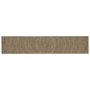 vidaXL Bereichsteppiche Nat&uuml;rlich und Schwarz 80 x 400 cm Jute