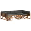 vidaXL Outdoor-Sofagarnitur 10 stk. Natur und Anthrazit