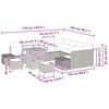 vidaXL Garten-Sofa-Set mit Speicher 12 pcs Beige Poly Rattan