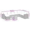 vidaXL 9-tlg. Garten-Sofagarnitur mit Kissen Grau Poly Rattan