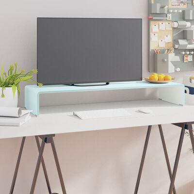 vidaXL TV-Aufsatz/Monitorerhöhung Glas Grün 90x30x13 cm
