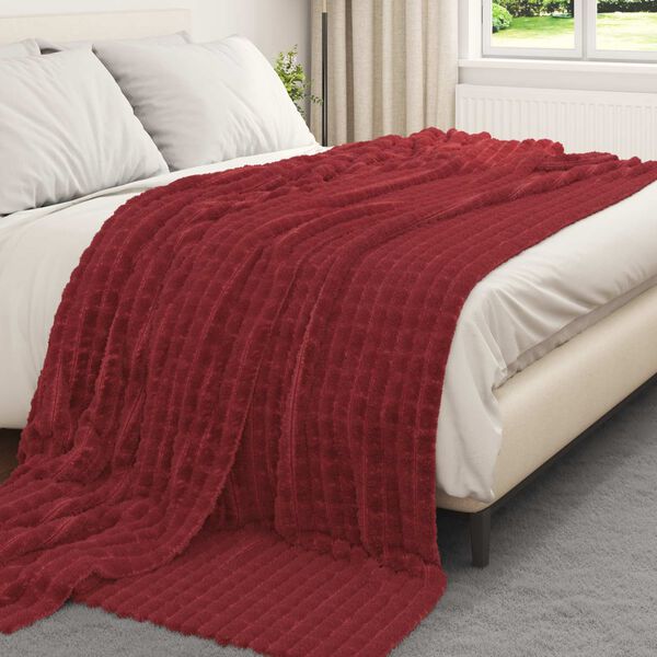 vidaXL Wohndecken 6 pcs Bordeauxrot 270 x 240 cm Fleece