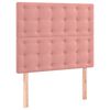 vidaXL Boxspringbett mit Matratze Rosa 90x200 cm Samt