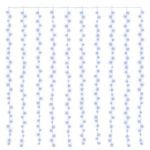 vidaXL LED-Lichtervorhang 3x3 m 300 LED Blau 8 Funktionen