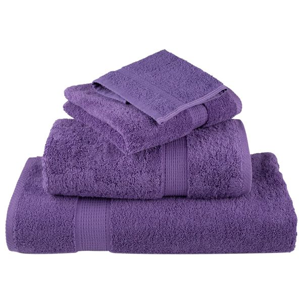 vidaXL 8 tlg. Premium-Handtuch-Set SOLUND Lila 600 g/m&sup2;