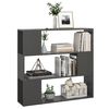 vidaXL B&uuml;cherregal Raumteiler Hochglanz-Grau 100x24x94 cm
